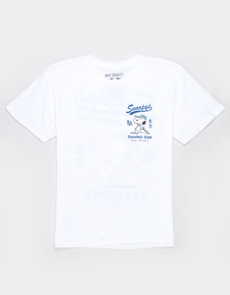 RIOT SOCIETY Peanuts Baseball Boys Tee image number 1