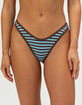 DAMSEL Stripe High Leg Bikini Bottoms image number 3