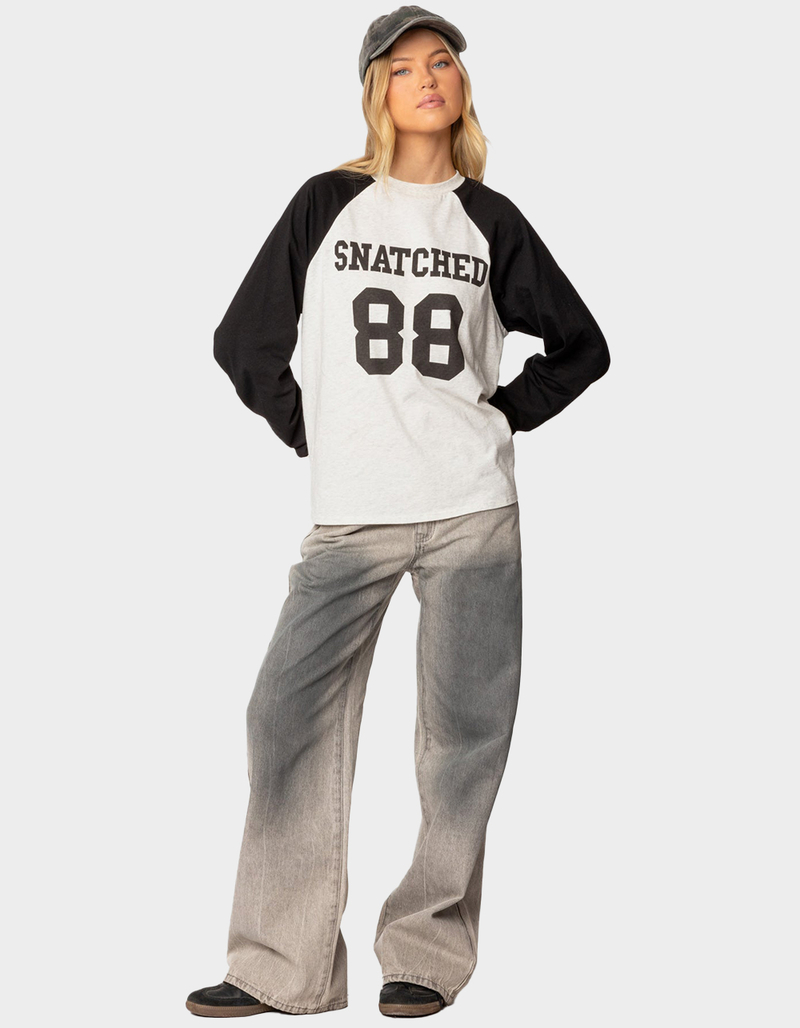 EDIKTED Snatched Oversized Long Sleeve Tee image number 2
