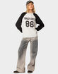 EDIKTED Snatched Oversized Long Sleeve Tee image number 3