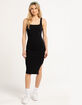 RSQ Womens Square Neck Bodycon Midi Dress image number 1