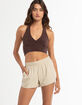 RSQ Womens Pull On Linen Shorts image number 1