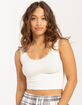 FULL TILT Seamless Lace Trim Womens Tank Top image number 2