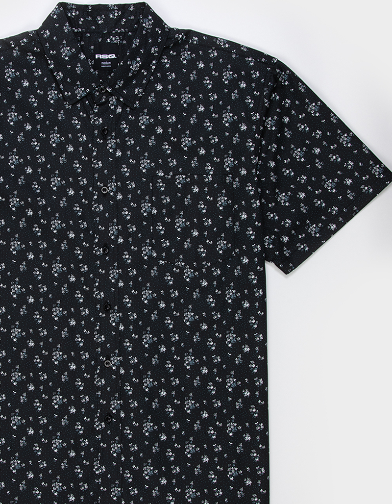 RSQ Mens Floral Poplin Button Up Shirt image number 1