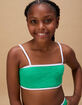 FULL TILT Texture Girls Bandeau Bikini Set image number 4