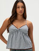 RSQ Womens Plaid Babydoll Cami image number 1