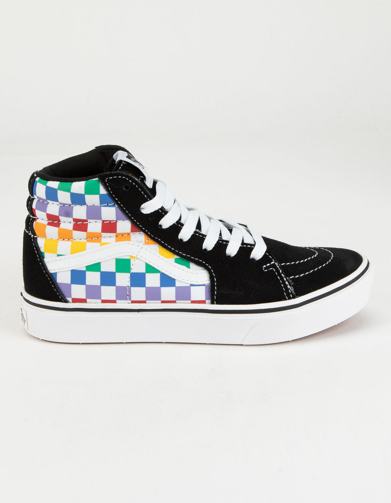 VANS ComfyCush Sk8-Hi Juniors Rainbow Shoes image number 1