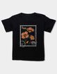 POPPY August Birth Flower Distressed Unisex Kids Tee image number 1