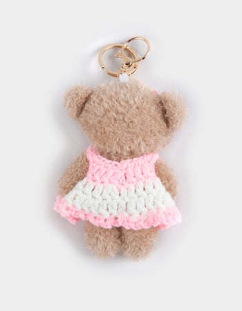 FULL TILT Plush Girly Bear Bag Charm Alternative Image