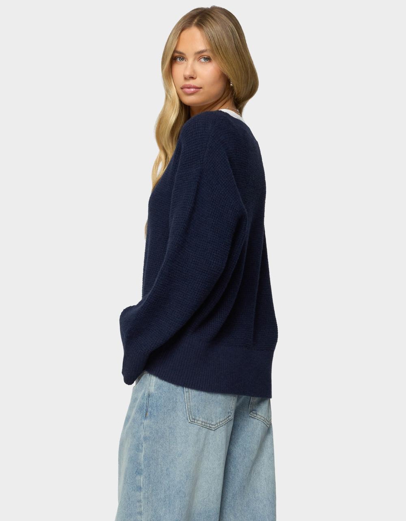 EDIKTED Bluebell Oversized Waffle Knit Sweater image number 2
