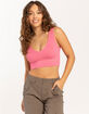 FULL TILT Seamless Deep V Womens Tank Top image number 1