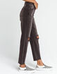 RSQ Exposed Button Womens High Rise Straight Leg Jeans image number 3