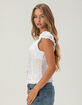RSQ Womens Ruffle Button Front Top image number 3