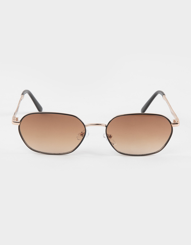 RSQ Metal Oval Gradient Sunglasses image number 1