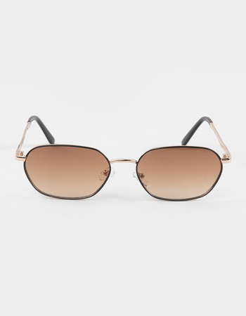 RSQ Metal Oval Gradient Sunglasses Alternative Image