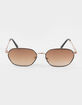 RSQ Metal Oval Gradient Sunglasses image number 2