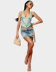 EDIKTED Barbie&trade; Floral Bead & Sequin Mesh Top image number 5