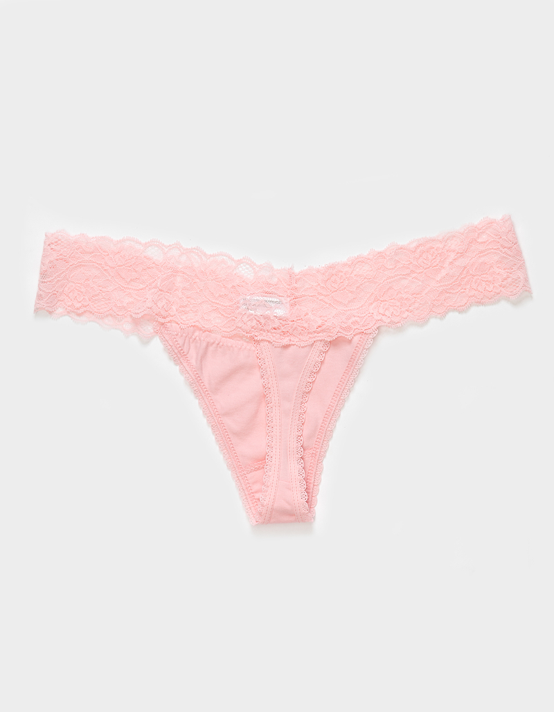 LOVE LIBBY Lace Waist Thong image number 1
