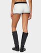 EDIKTED Mara Contrast Textured Knit Shorts image number 3