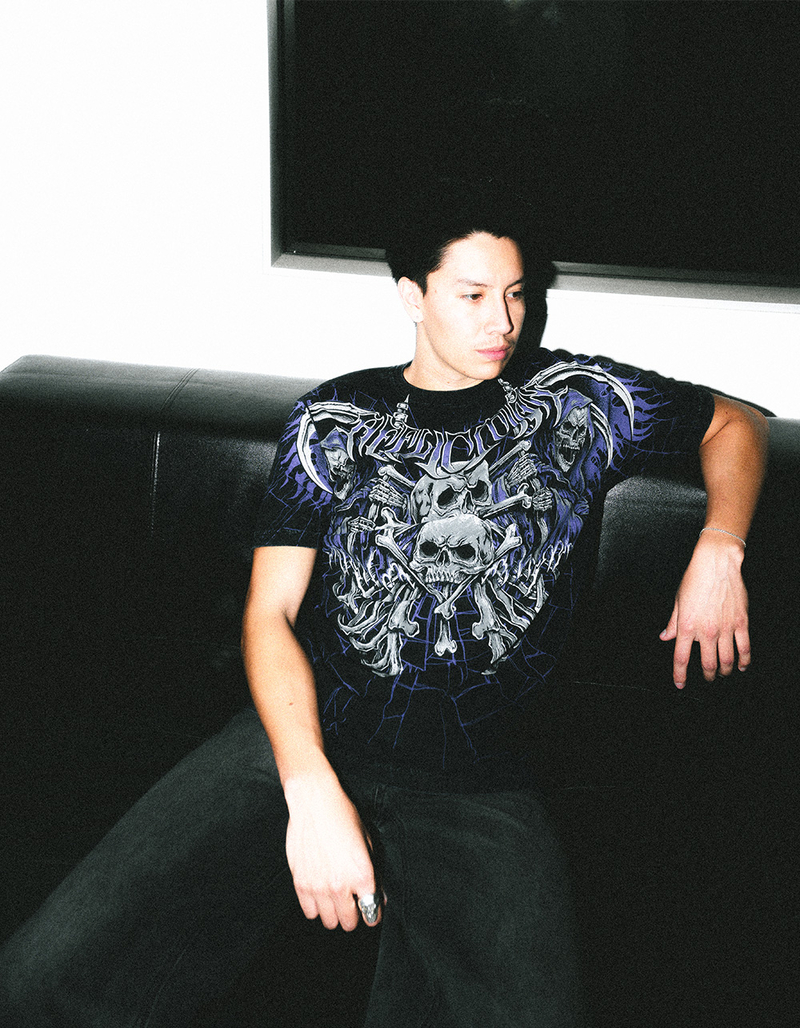AFFLICTION Darkness Falls Mens Tee image number 4