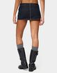 EDIKTED Jakari Contrast Stitch Denim Mini Skort image number 3