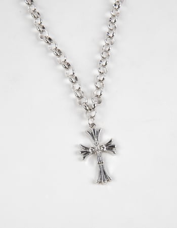 RSQ Cross Pendant Chain Link Necklace Alternative Image