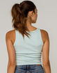 HEART & HIPS Pointelle Henley Womens Mint Tank image number 3