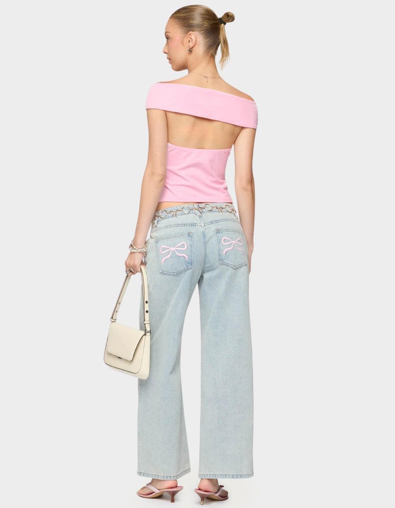 EDIKTED Mikkey Cut Out Off Shoulder Top image number 2