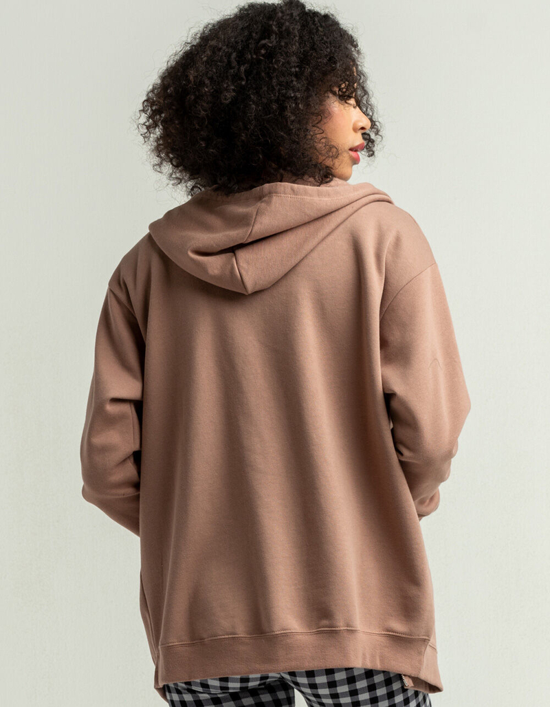 FULL TILT Womens Oversized Zip Hoodie image number 2