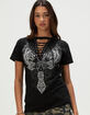 AFFLICTION Middleham Canyon Womens Lace Up Top image number 1