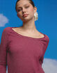 BDG Urban Outfitters Jake Womens Scoop Neck Long Sleeve Top image number 6