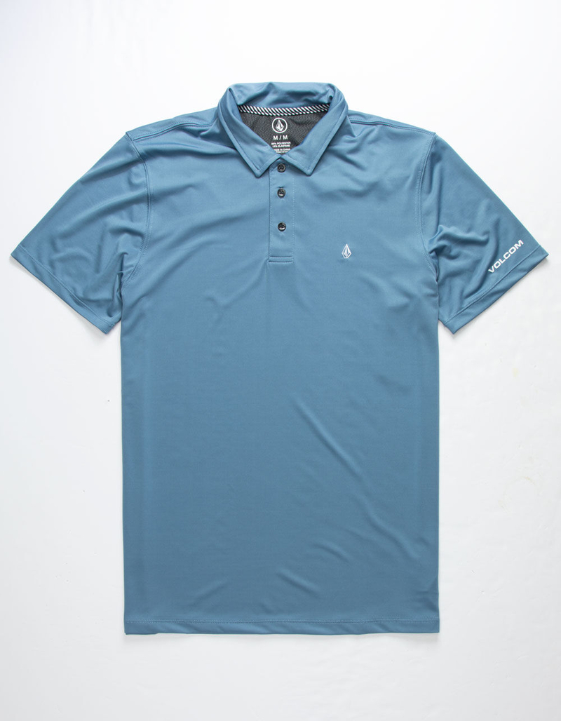 VOLCOM Wowzer Hazard Light Blue Mens Polo Shirt image number 0
