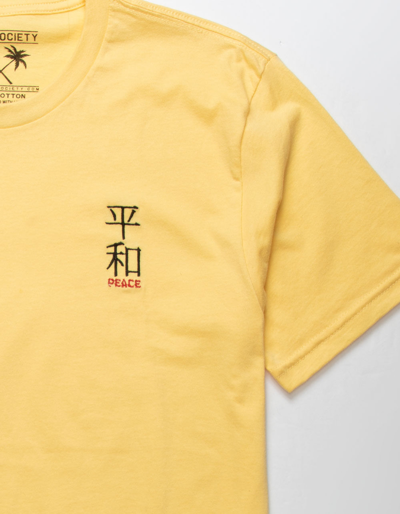 RIOT SOCIETY Peace Kanji Embroidered Mens T-Shirt image number 1