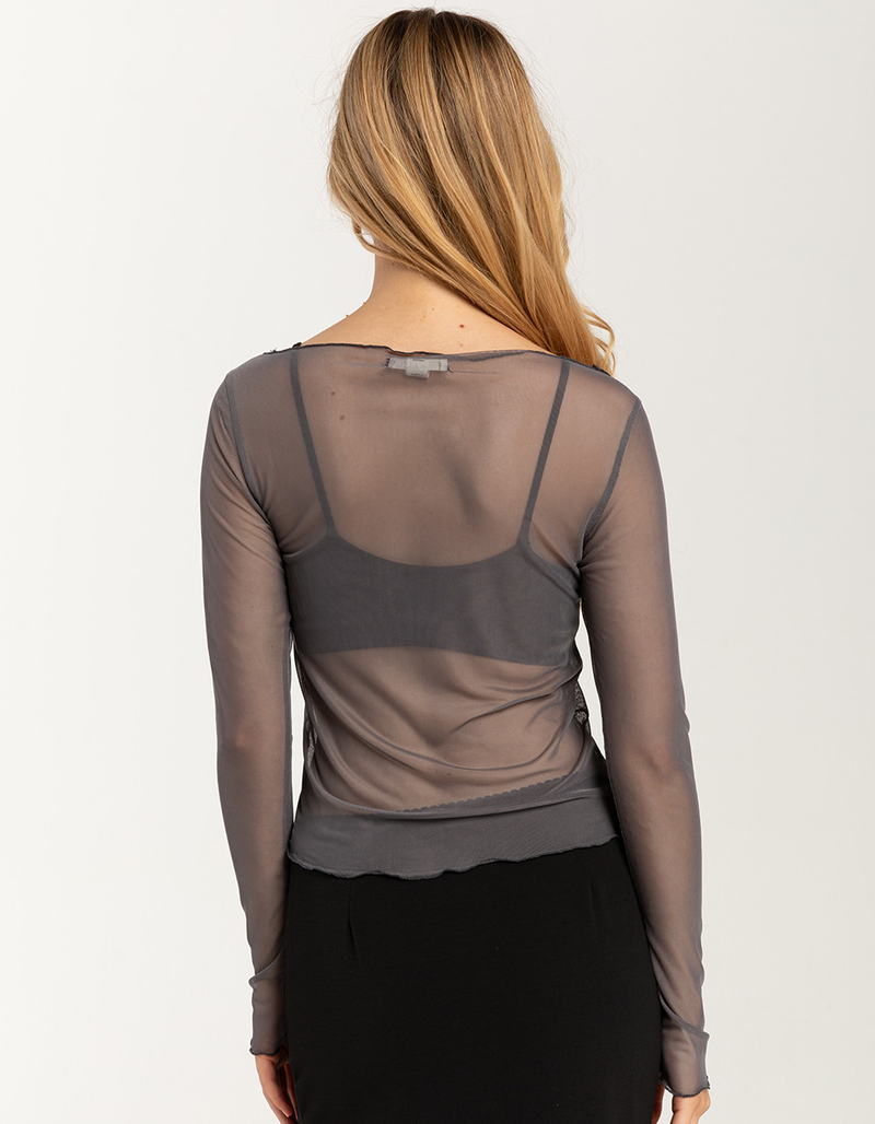 FULL TILT Mesh Womens Long Sleeve Tee image number 3