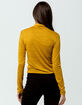SKY AND SPARROW Stripe Turtleneck Mustard Womens Top image number 3