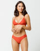 FULL TILT Fixed Triangle Burnt Red Bikini Top image number 4