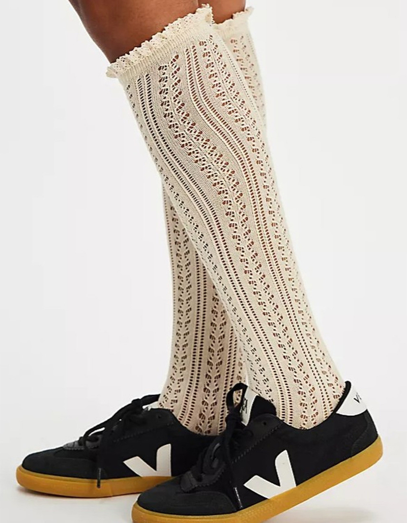 FREE PEOPLE Misty Net Pointelle Womens Tall Socks image number 2
