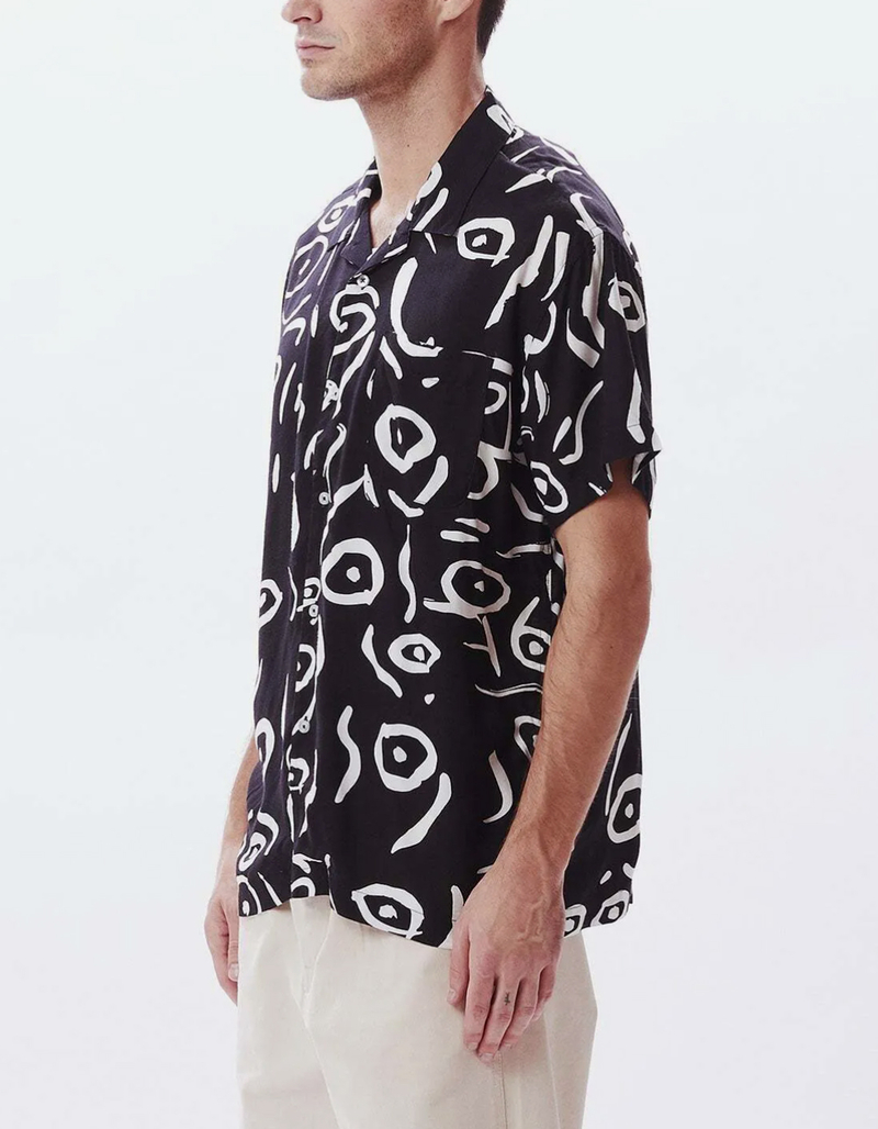 OBEY Scribbles Mens Button Up Shirt image number 3