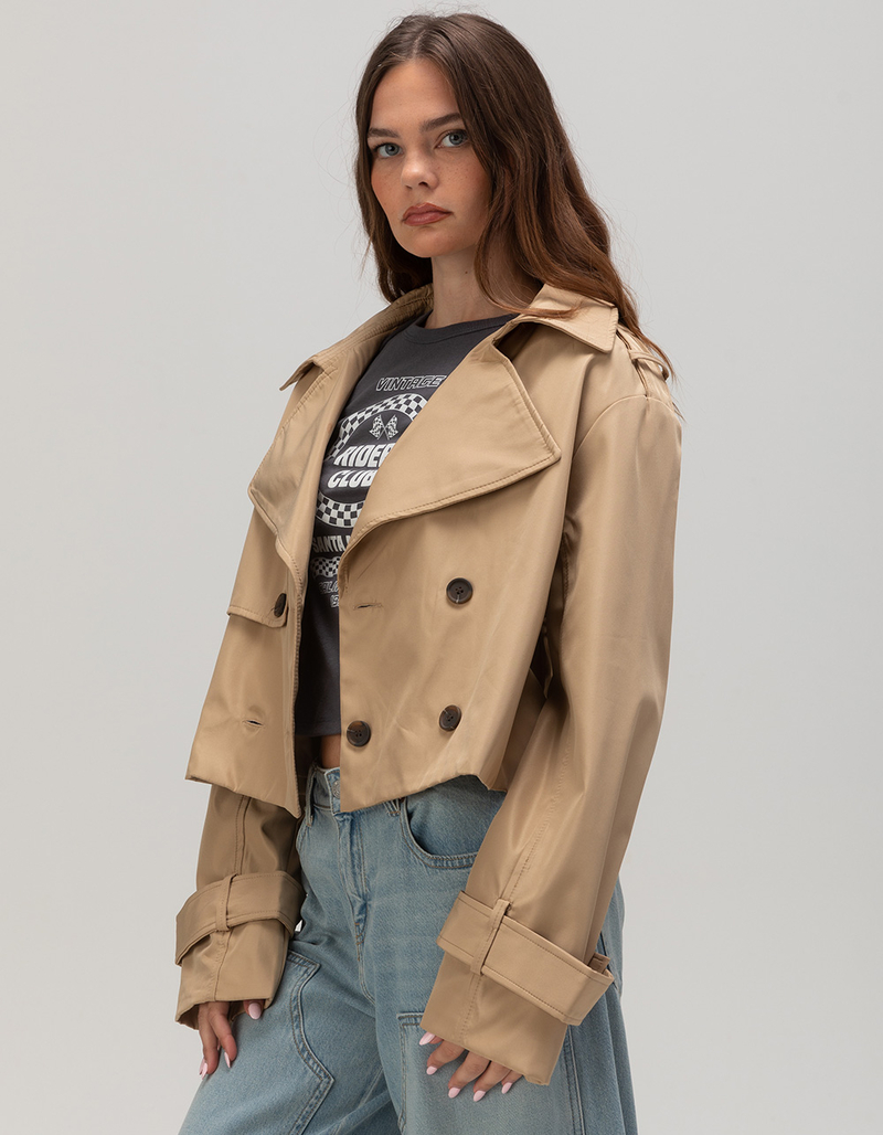 RSQ Womens Crop Trench Coat image number 2
