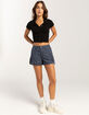 RSQ Womens Button Up Polo Shirt image number 2
