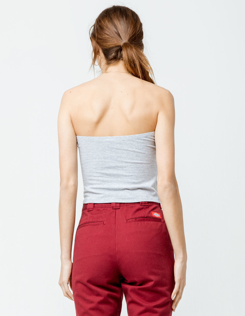 FULL TILT Essentials Heather Gray Womens Tube Top image number 2