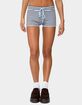 EDIKTED Lillian Striped Knit Shorts image number 1