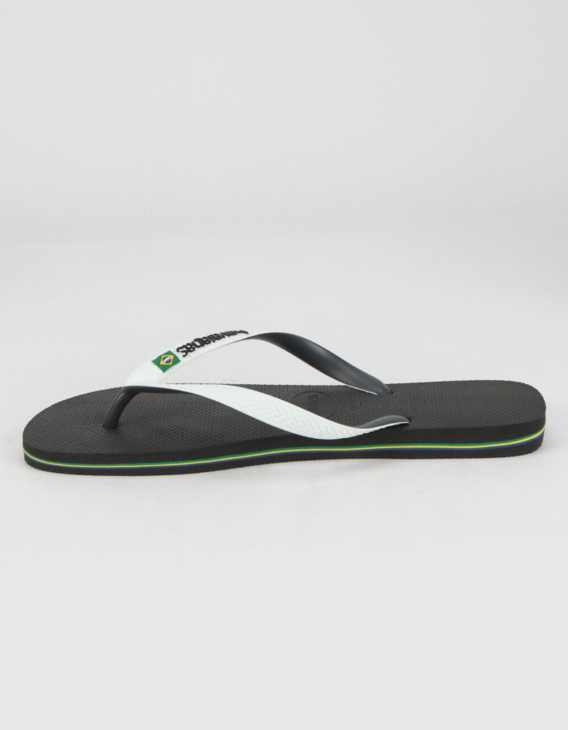 HAVAIANAS Brazil Mix Mens Black & White Sandals image number 1