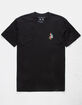 RIOT SOCIETY Koi Embroidery Black Mens T-Shirt image number 1