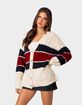 EDIKTED Tinsley Oversized Cable Knit Cardigan image number 4