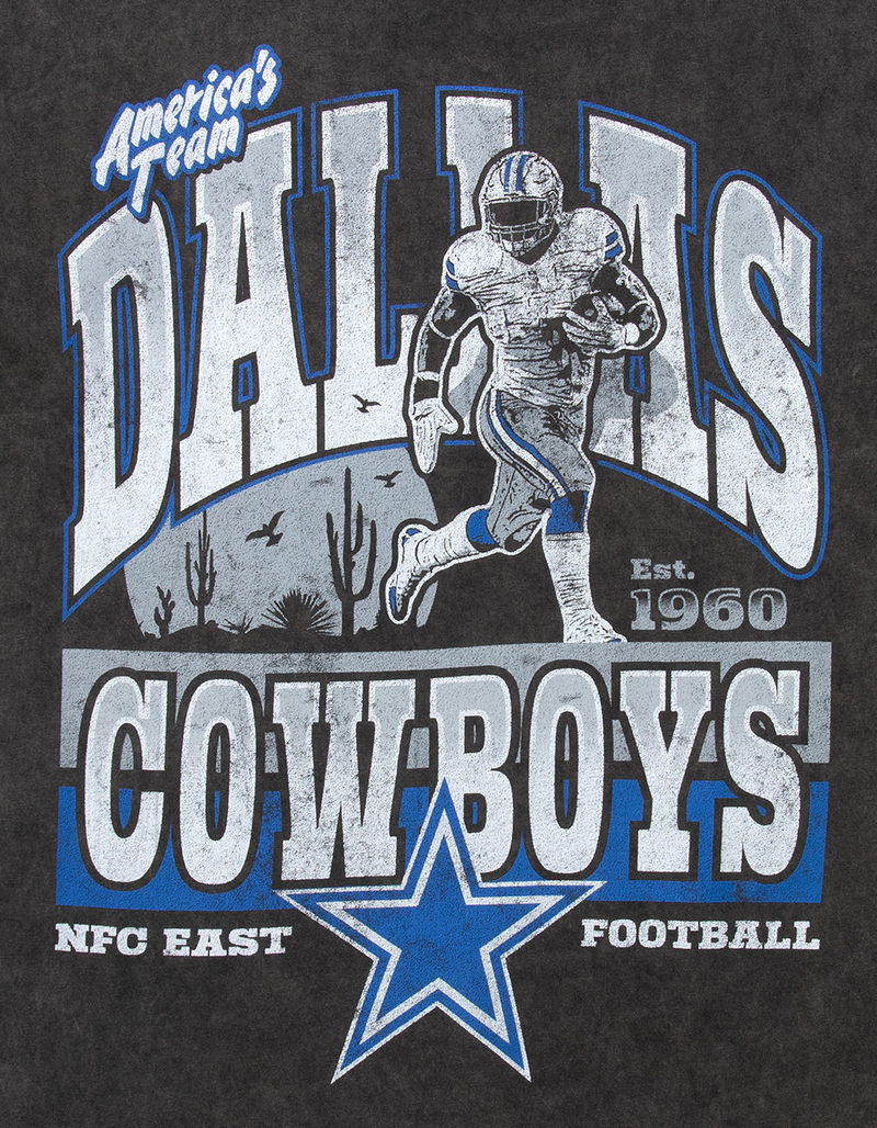 THE WILD COLLECTIVE Dallas Cowboys Player Mens Washed Boxy Tee  image number 1