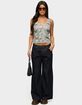 EDIKTED Pleated Low Rise Wide Leg Jeans image number 5