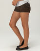 WEST OF MELROSE Womens Fold Over Paisley Micro Shorts image number 4