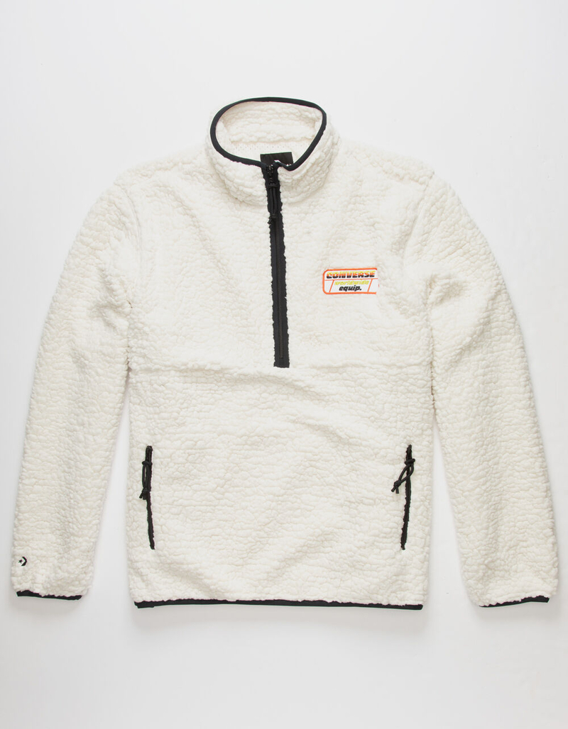 CONVERSE Mens 1/2 Zip Sherpa Sweatshirt image number 0