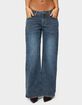 EDIKTED 1980 Leopard Patch Low Rise Baggy Jeans image number 1